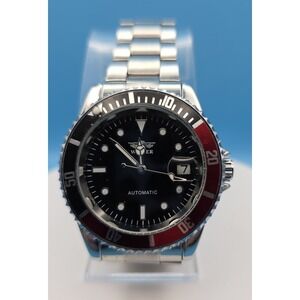 Winner‎ Automatic Mechanical Watch Stainless Steel Band Black/red Bezel #0211
